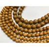 Каменные бусины, Яшма, "деревянная", шарик гладкий, 10-10,5 мм, длина нити 38 см