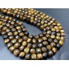Каменные бусины, Тигровый глаз, кубик огранка, 8,5х8,5 мм, длина нити 38 см