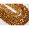 Каменные бусины, Цитрин, шарик огранка, 6 мм, длина нити 38 см