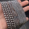 Каменные бусины, Гематит синтетический, серебро, шарик огранка, размер 4 мм, нить 38 см