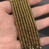 Каменные бусины, Гематит синтетический, золото, размер 4х1 мм, длина нити 38 см