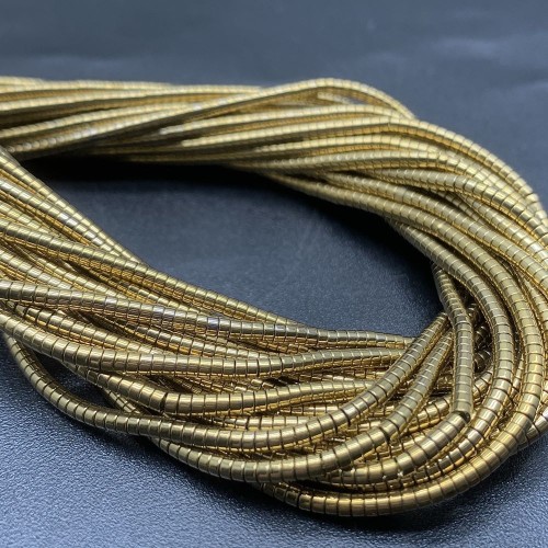 Каменные бусины, Гематит синтетический, золото, шайба, размер 2х1 мм, нить 38 см