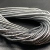Каменные бусины, Гематит синтетический, серебро, шайба, размер 2х1 мм, нить 38 см