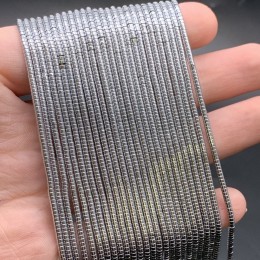 Каменные бусины, Гематит синтетический, серебро, шайба, размер 2х1 мм, нить 38 см