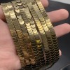 Каменные бусины, Гематит синтетический, стрелка, золото, размер 6х3 мм, нить 38 см