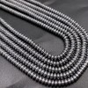 Каменные бусины, Гематит синтетический, серебро, диск, размер 4х2 мм, нить 38 см