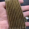 Каменные бусины, Гематит синтетический, золото, диск, размер 4х2 мм, нить 38 см