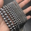 Каменные бусины, Гематит синтетический, серебро, шарик гладкий, размер 8 мм, нить 39 см