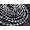 Каменные бусины, Гематит синтетический, серебро, шарик гладкий, размер 3 мм, нить 40 см