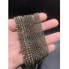 Каменные бусины, Пирит, огранка, шарик 2 мм, длина нити 38 см