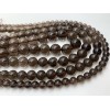 Каменные бусины, Раухтопаз, дымчатый кварц, шарик гладкий, размер 9,8 мм, длина нити 19 см