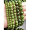 Каменные бусины, Нефрит, канадский, ЛЮКС, 12 мм, шарик гладкий, длина нити 38 см
