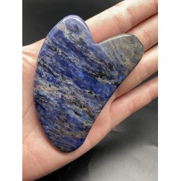 Скребок "Сердце" для массажа Гуаша, из содалита, 100х50х5 мм