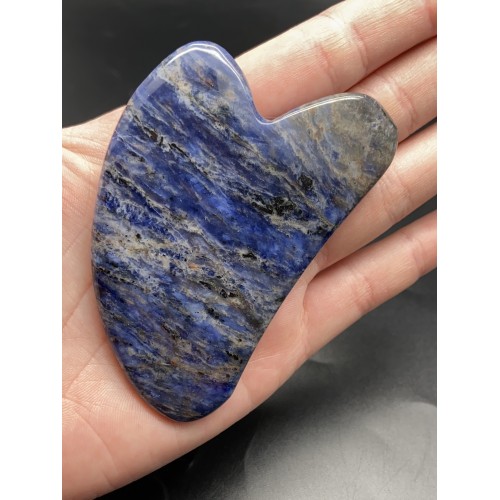 Скребок "Сердце" для массажа Гуаша, из содалита, 100х50х5 мм