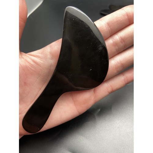 Скребок "Лопатка" для массажа Гуаша из Рога Буйвола, 100 x 5 мм