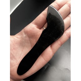 Скребок "Крючок" для массажа Гуаша из Рога Буйвола, 100 x 5 мм