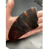 Скребок "Лапка" для массажа Гуаша из Рога Буйвола, темный, 100 x 5 мм