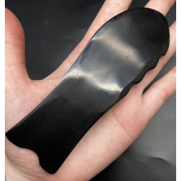 Скребок "Рыбка" для массажа Гуаша из Рога Буйвола, 100 x 5 мм