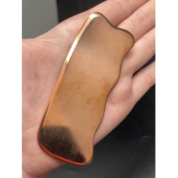 Скребок "Корона" для массажа Гуаша из Меди, 100 x 50 мм