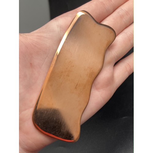 Скребок "Корона" для массажа Гуаша из Меди, 100 x 50 мм