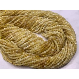 Каменные бусины, Опал желтый, шарик огранка 2,5 мм, длина нити 38 см