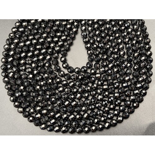 Каменные бусины, Шпинель, шарик, огранка, 4 мм, длина нити 38 см