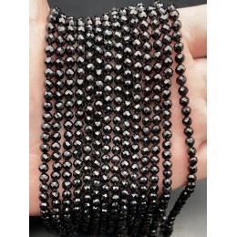 Каменные бусины, Шпинель, шарик, огранка, 4 мм, длина нити 38 см