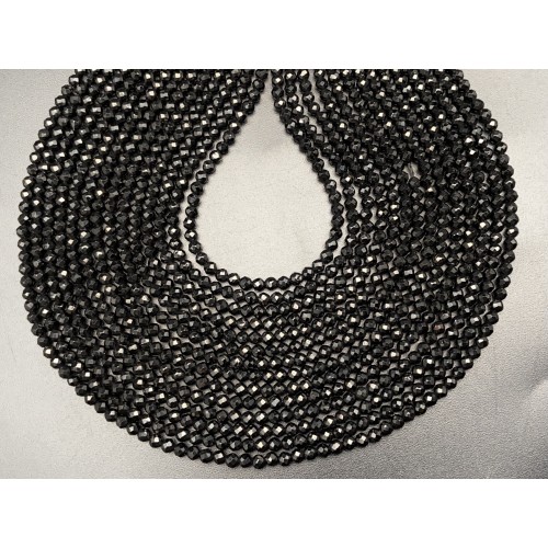 Каменные бусины, Шпинель, шарик, огранка, 3 мм, длина нити 38 см