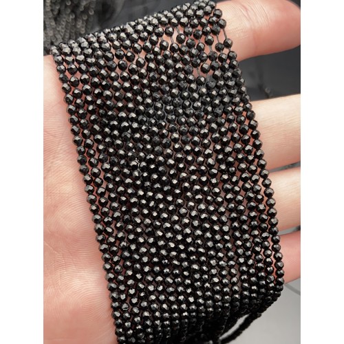 Каменные бусины, Шпинель, шарик, огранка, 2 мм, длина нити 38 см