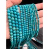 Каменные бусины, Бирюза, шарик гладкий, 4 мм, длина нити 38 см