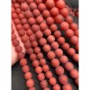 Каменные бусины, Сердолик (Карнеол), матовый, шарик гладкий, 8 мм, длина нити 38 см