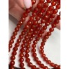 Каменные бусины, Сердолик (Карнеол), шарик, ювелирная огранка, 6 мм, длина нити 38 см