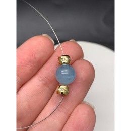 Разделитель с фианитами, латунь, цвет золото, размер 5,5х4 мм