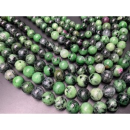 Каменные бусины, Цоизит, шарик гладкий, 8-8,5 мм, длина нити 38 см