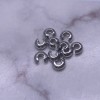 Обжимные(покрывные) бусины для кримпов, люкс, качество ААА, латунь, цвет родий(серебро), 3 мм, цена за упаковку (20 шт)