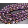 Каменные бусины, Аметрин люкс, внутреннее свечение, высокая степень прозрачности, шарик гладкий, 12 мм,  длина нити 19 см