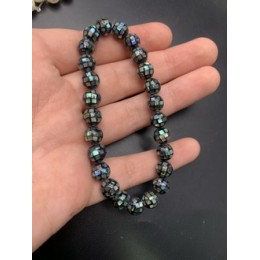 Каменные бусины, Перламутр люкс, синий, 8 мм, одна бусина