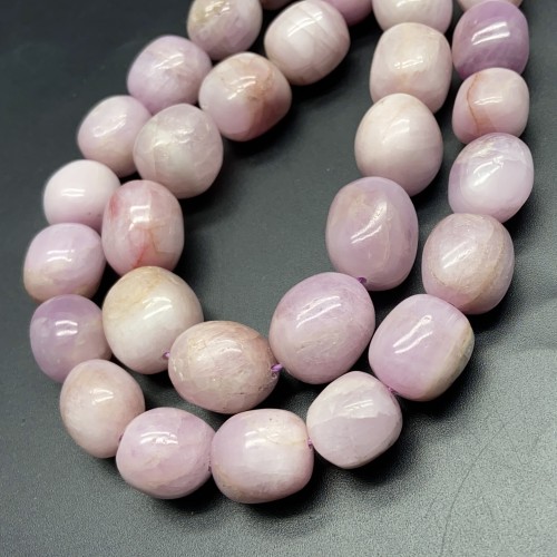 Каменные бусины, Кунцит, фриформы, 14х18 мм, длина нити 38 см