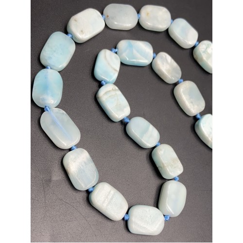 Каменные бусины, Гемиморфит, фриформы, 12х17, длина нити 38 см