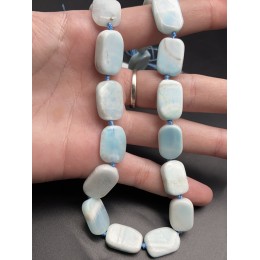 Каменные бусины, Гемиморфит, фриформы, 12х17, длина нити 38 см