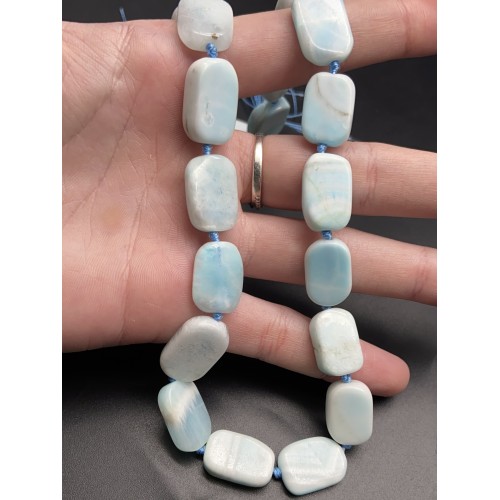 Каменные бусины, Гемиморфит, фриформы, 12х17, длина нити 38 см