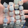 Каменные бусины, Аквамарин, фриформы, 16,5х16, длина нити 38 см