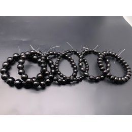 Каменные бусины, Гагат, (Грузия), Пончик, 10х6,5 мм, 26 бусин