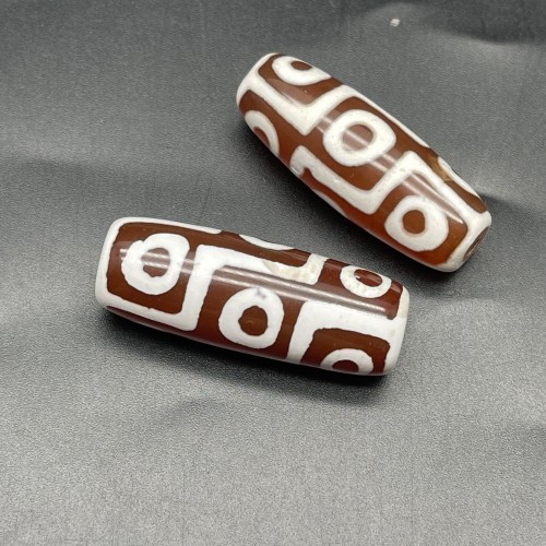 Дзи, 9 глаз, сердолик, 39х14 мм, цена за 1 шт.