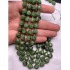 Каменные бусины, Диопсид, ювелирная огранка, 10х9 мм, длина нити 38 см