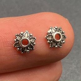 Шапочка, тайское серебро, размер 6,4х2 мм, цена за 1 шт.