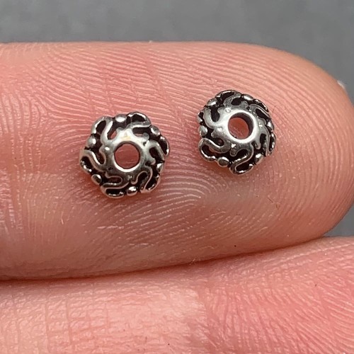 Шапочка, тайское серебро, размер 5,5х2,5 мм, цена  за 1 шт.