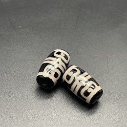 Бусина Дзи "276" из агата, шапка Дхармы, размер 18х10 мм, цена за 1 шт