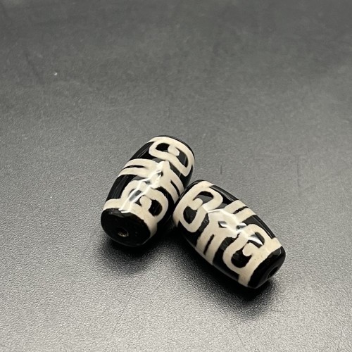 Бусина Дзи "276" из агата, шапка Дхармы, размер 18х10 мм, цена за 1 шт