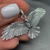 Подвеска, "Орел", тайское серебро, размер 55х29 мм, цена за 1 шт.